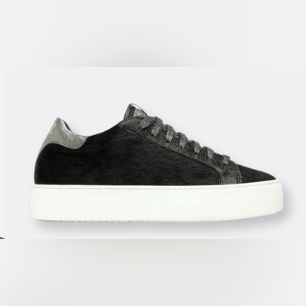 P448 Thea Maya Cowhair Leather & Glitter Platform Sneakers